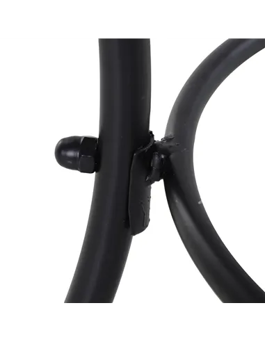 Outsunny Square Garden Metal Bistro Table Outdoor Patio Coffee Side Desk - Black 45L X 45W X 50H CM