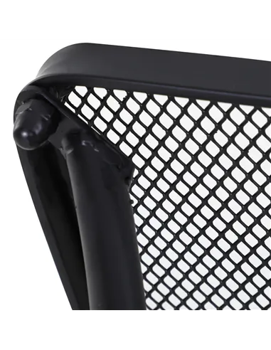 Outsunny Square Garden Metal Bistro Table Outdoor Patio Coffee Side Desk - Black 45L X 45W X 50H CM