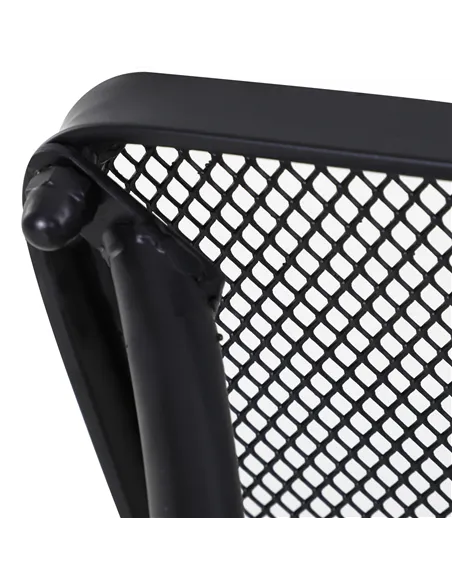 Outsunny Square Garden Metal Bistro Table Outdoor Patio Coffee Side Desk - Black 45L X 45W X 50H CM