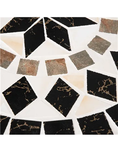 Outsunny Φ60cm Mosaic Outdoor Patio Table - Black