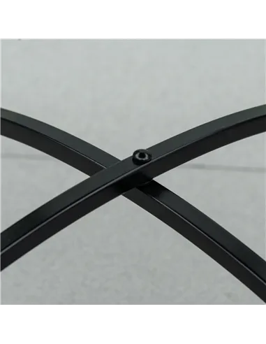 Outsunny Φ60cm Mosaic Outdoor Patio Table - Black