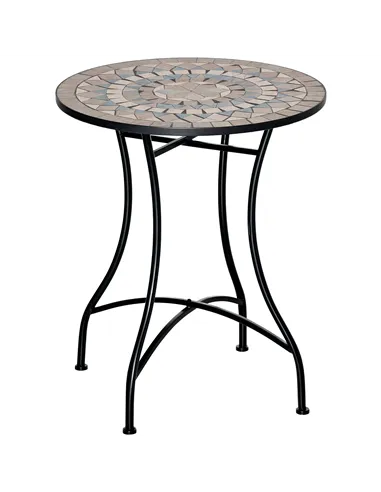 Outsunny Φ60cm Mosaic Outdoor Patio Table - Green