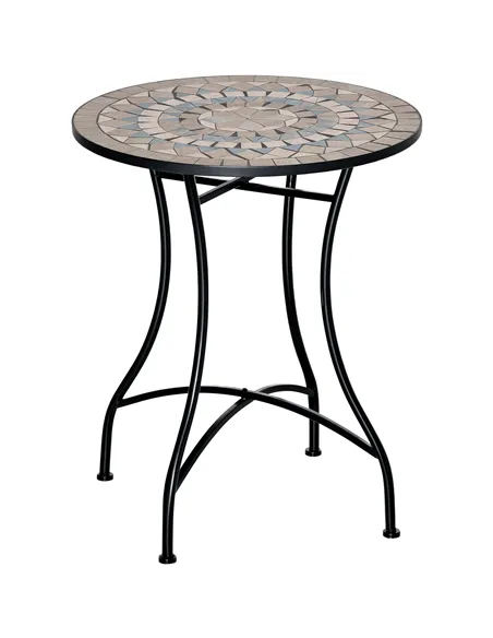 Outsunny Φ60cm Mosaic Outdoor Patio Table - Green