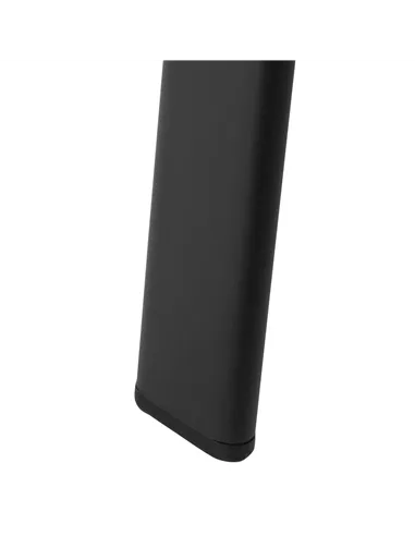 Outsunny 106cm Round Garden Dining Table with Parasol Hole Tempered Glass Top Steel Frame