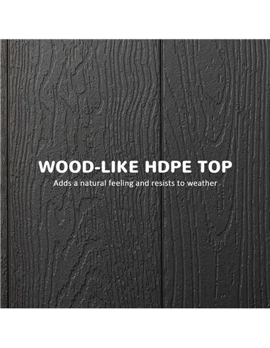 Outsunny Folding Garden Dining Table for 6, Rectangular Outdoor Dining Table with HDPE Tabletop, Foldable Garden Table with Stee