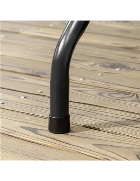 Outsunny Folding Garden Dining Table for 6, Rectangular Outdoor Dining Table with HDPE Tabletop, Foldable Garden Table with Stee