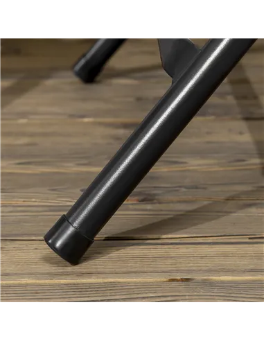 Outsunny Foldable Round Garden Table for 4, Outdoor Dining Table with HDPE Tabletop and Steel Frame, 80 x 80 x 73 cm, Dark Grey