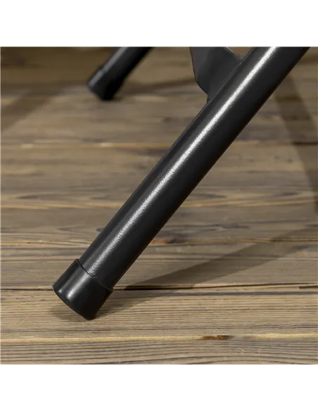 Outsunny Foldable Round Garden Table for 4, Outdoor Dining Table with HDPE Tabletop and Steel Frame, 80 x 80 x 73 cm, Dark Grey