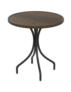 Outsunny Φ66cm Galvanised Steel Garden Table - Brown