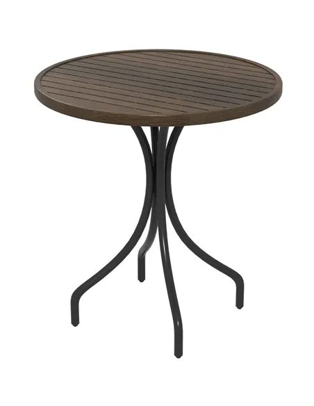 Outsunny Φ66cm Galvanised Steel Garden Table - Brown