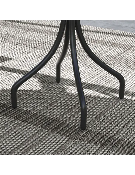 Outsunny Φ66cm Galvanised Steel Garden Table - Brown