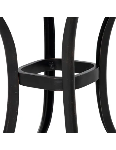 Outsunny Cast Aluminium Bistro Table, Outdoor Square Side Table with Umbrella Hole, Garden Table for Balcony, Bronze Tone