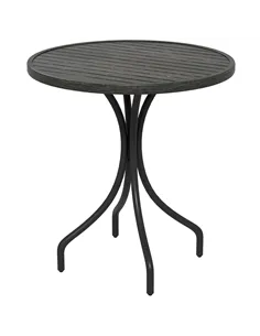 Outsunny Φ66cm Galvanised Steel Garden Table - Grey