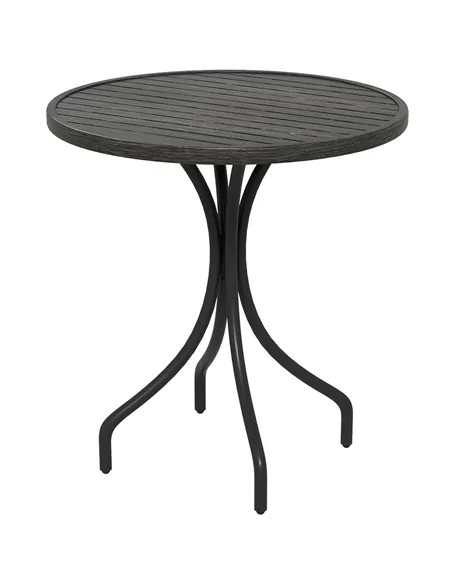 Outsunny Φ66cm Galvanised Steel Garden Table - Grey