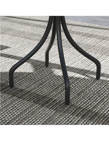 Outsunny Φ66cm Galvanised Steel Garden Table - Grey