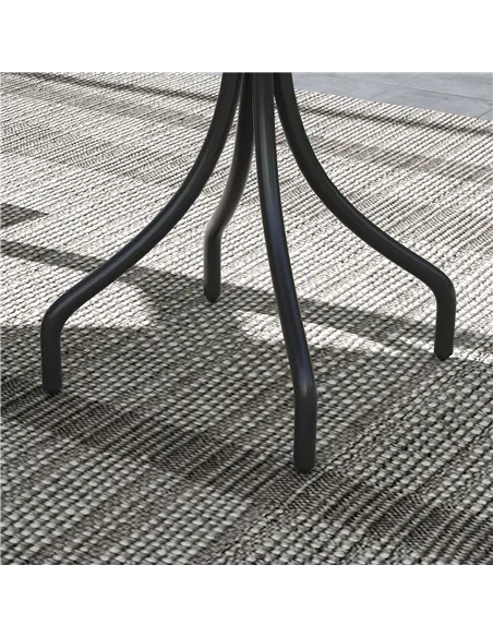 Outsunny Φ66cm Galvanised Steel Garden Table - Grey