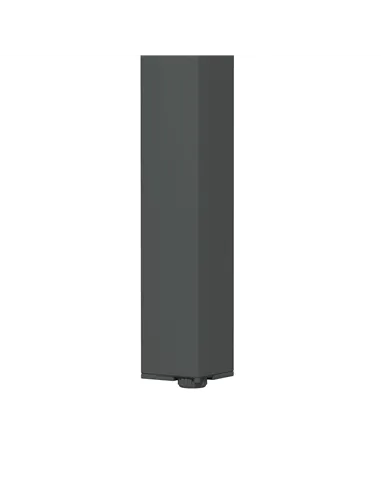 Outsunny Aluminium Garden Table for 6-8, 246 cm Extending Outdoor Dining Table Rectangle for Patio, Balcony - Charcoal Grey