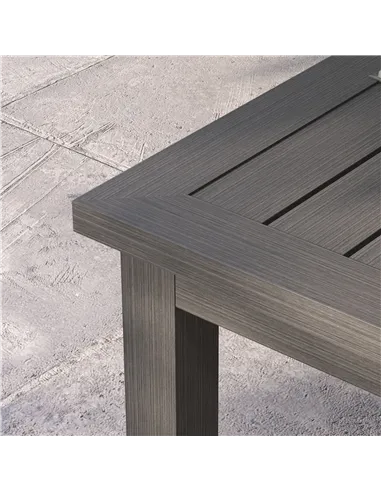 Outsunny 100cm x 60cm Aluminium Outdoor Coffee Table - Brown