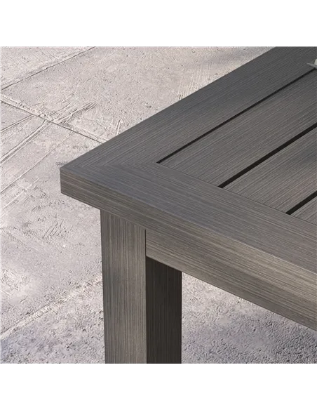 Outsunny 100cm x 60cm Aluminium Outdoor Coffee Table - Brown