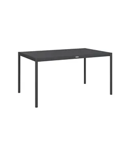 Outsunny Six-Seater Outdoor Table with Slatted Aluminium Top and Steel Legs