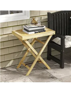 Outsunny 44 x 68cm Wooden Garden Table 2