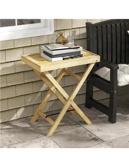 Outsunny 44 x 68cm Wooden Garden Table