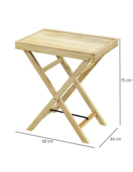 Outsunny 44 x 68cm Wooden Garden Table