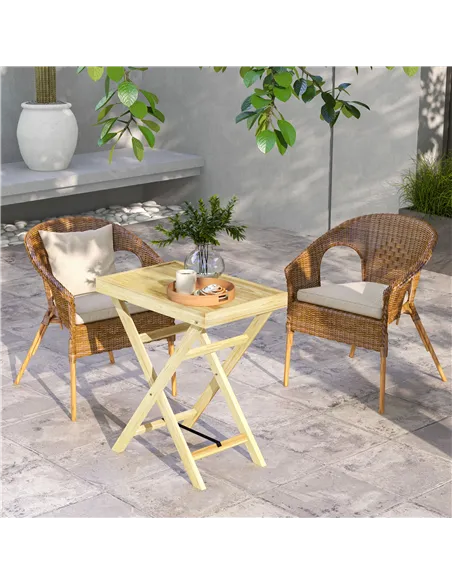 Outsunny 44 x 68cm Wooden Garden Table