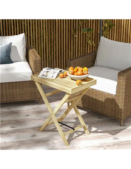 Outsunny 44 x 68cm Wooden Garden Table