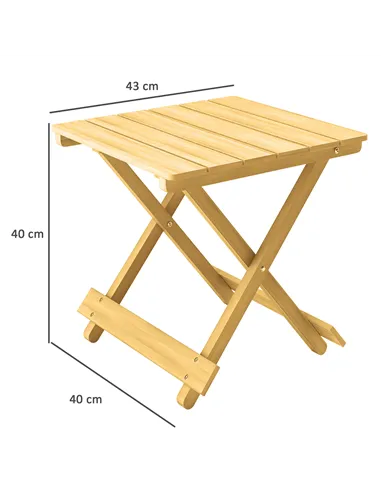 Outsunny Wooden Foldable Outdoor Coffee Table