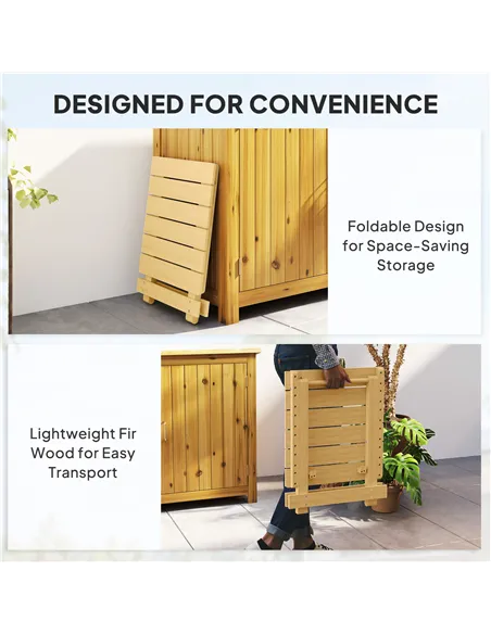 Outsunny Wooden Foldable Outdoor Coffee Table