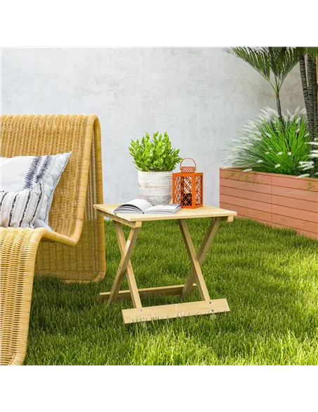 Outsunny Wooden Foldable Outdoor Coffee Table