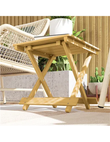 Outsunny Wooden Foldable Outdoor Coffee Table