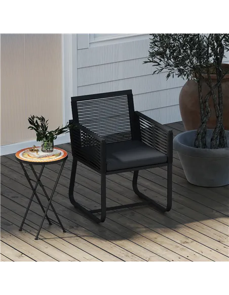 Outsunny Mosaic Outdoor Garden Table, 35.5cm Round Folding Coffee Table with Metal Frame for Balcony Terrace, Orange