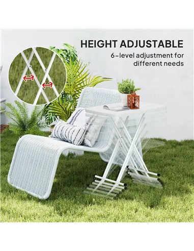 Outsunny Minimal Folding Outdoor Table - White