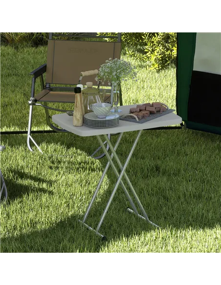 Outsunny Minimal Folding Outdoor Table - White