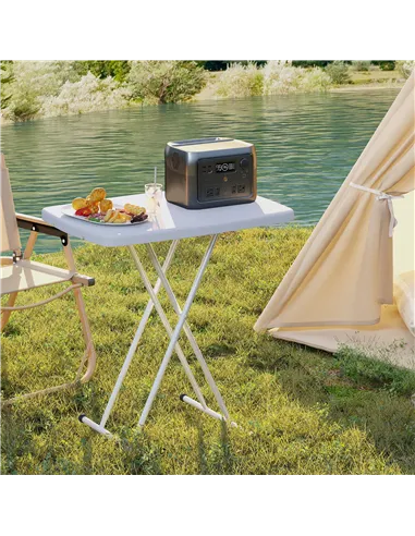 Outsunny Minimal Folding Outdoor Table - White