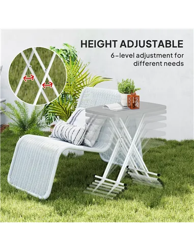 Outsunny Minimal Folding Outdoor Table - Grey/White