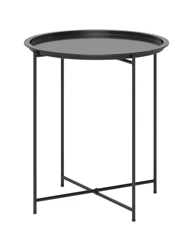 Outsunny Steel Removable Tray Top Garden Table - Black