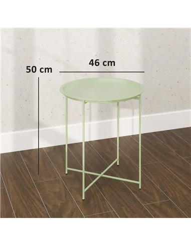 Outsunny Steel Removable Tray Top Garden Table - Green