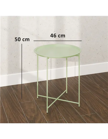 Outsunny Steel Removable Tray Top Garden Table - Green