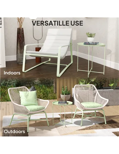 Outsunny Steel Removable Tray Top Garden Table - Green