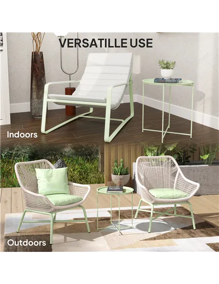 Outsunny Steel Removable Tray Top Garden Table - Green