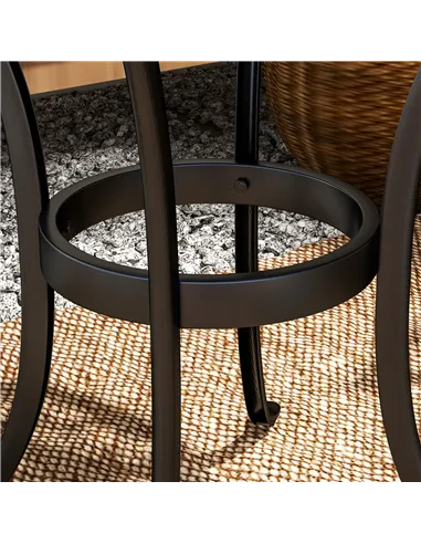 Outsunny Outdoor Garden Table, Cast Aluminium Patio End Table with Anti-slip Foot Pads for Garden, Patio, Balcony, 60 x 52.5cm, 