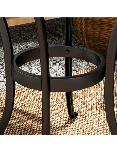 Outsunny Outdoor Garden Table, Cast Aluminium Patio End Table with Anti-slip Foot Pads for Garden, Patio, Balcony, 60 x 52.5cm, 