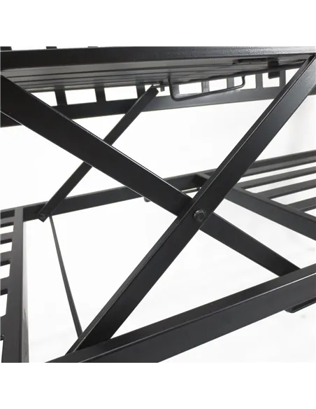 Outsunny Metal Bench W/Table,  150Lx53Wx95H cm