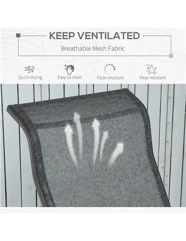 Outsunny Outdoor Gliding Rocking Chair with Sturdy Metal Frame Garden Comfortable Swing Chair, Grey & Brown