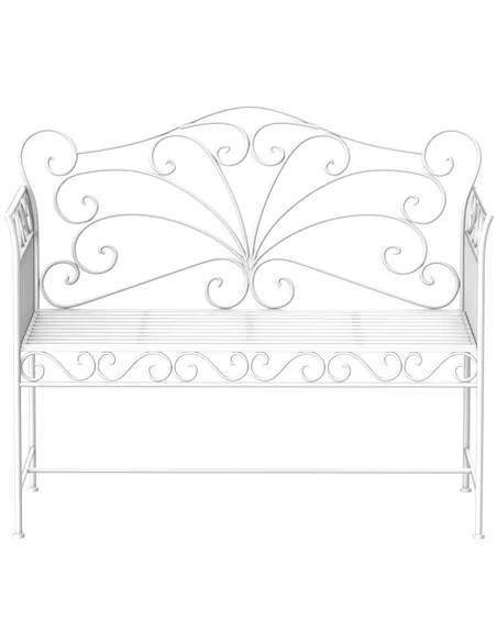 Outsunny Heavy-Duty Garden Bench-White