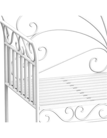 Outsunny Heavy-Duty Garden Bench-White