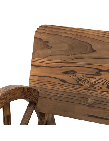 Outsunny Fir Wood 2-Seater Outdoor Garden Wagon Wheel Bench